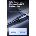 USAMS καλώδιο USB-C US-SJ525, 100W/5A, PD, 2m, μαύρο - Image 2