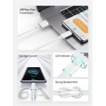 USAMS καλώδιο USB-C σε USB US-SJ658, 66W, 480Mbps, 1.2m, μπλε - Image 2