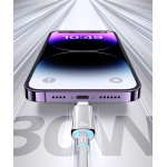 USAMS καλώδιο Lightning σε USB-C US-SJ659, 30W, 480Mbps, 1.2m, μαύρο - Image 3