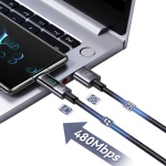USAMS καλώδιο USB-C σε USB US-SJ673, 66W, 480Mbps, 1.2m, μαύρο - Image 4