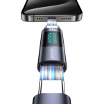 USAMS αντάπτορας USB-C US-SJ682 με οθόνη, 100W, γκρι - Image 3