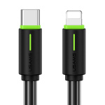 USAMS καλώδιο Lightning σε USB-C US-SJ735, 30W, 480Mbps, 1m, μαύρο