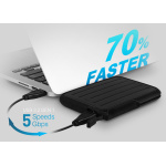 SILICON POWER εξωτερικός HDD Armor A66, 1TB, USB 3.2, μαύρος - Image 2