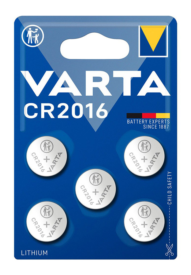VCR2016-5 VARTA μπαταρία λιθίου CR2016, 3V, 5τμχ - Image 1