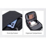 ARCTIC HUNTER τσάντα Crossbody XB00541, με θήκη tablet, 4L, μαύρη - Image 2