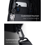 ARCTIC HUNTER τσάντα Crossbody XB00678, 2.4L, μαύρη - Image 7