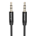 USAMS καλώδιο ήχου 3.5mm YP-01, AUX, 1m, μαύρο