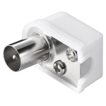 GOOBAY βύσμα coaxial 11502, γωνιακό, αρσενικό, λευκό, 10τμχ