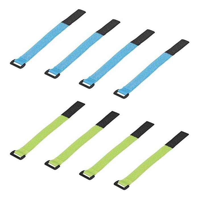 480052 PROPLUS ιμάντες τύπου velcro 480052, 19x2cm, μπλε & πράσινο, 8τμχ - Image 1