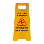 Προειδοποιητική πινακίδα "caution wet floor" 520112, 21-30x58cm, κίτρινη - Image 2