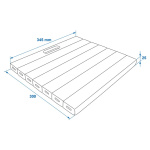PROPLUS αφρώδες μαξιλάρι γονατίσματος 580012, 30x34.5x2.5cm, μπλε - Image 4