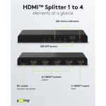 GOOBAY HDMI splitter 58482, 4 σε 1, 4K/30Hz, μαύρο - Image 5