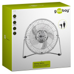 GOOBAY επιτραπέζιος ανεμιστήρας 62062, 8", USB, ασημί - Image 5