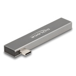 DELOCK USB hub 64275, 3x θυρών, 5Gbps, USB-C σύνδεση, γκρι - Image 3