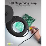 GOOBAY μεγεθυντικός φακός 64989 με σφιγκτήρα, LED, 3 διόπτρες, μαύρος - Image 2