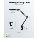 GOOBAY μεγεθυντικός φακός 64989 με σφιγκτήρα, LED, 3 διόπτρες, μαύρος - Image 5