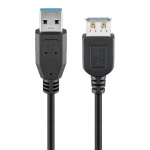 GOOBAY καλώδιο προέκτασης USB 74149, 5Gbps, USB 3.0, 15W, 2m, μαύρο