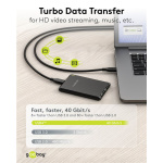 GOOBAY καλώδιο USB-C 74193, USB4, 100W, 40Gbps, 8K/60Hz, 2m, μαύρο - Image 3