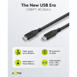 GOOBAY καλώδιο USB-C 74193, USB4, 100W, 40Gbps, 8K/60Hz, 2m, μαύρο - Image 6