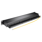 GOOBAY patch panel 90854, 19"/1U, 24x ports, CAT 6a STP, μαύρo - Image 2