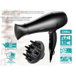 BRUNO σεσουάρ μαλλιών BRN-0154, 2200W, με φυσούνα, μαύρο - Image 2