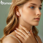 BAMOER σκουλαρίκια κρίκοι BSE1079, ασήμι 925, ασημί - Image 3