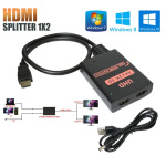 HDMI splitter CAB-H156, 2 σε 1, 4K/60Hz, HDR/HDCP, 50cm, μαύρο - Image 2