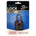 CTECH λουκέτο ασφαλείας συνδυασμού CTL-0007, 28mm, TSA, μαύρο - Image 3