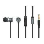 CELEBRAT earphones με μικρόφωνο D7, 3.5mm σύνδεση, Φ10mm, 1.2m, μαύρα