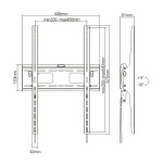 BRATECK επιτοίχια βάση τηλεόρασης LP42-64AT, 37-75", έως 75kg, οριζόντια - Image 7