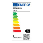 OPTONICA LED λάμπα C37 1425, 5.5W, 6000K, E14, 450lm - Image 2