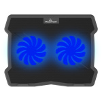 POWERTECH Βάση & ψύξη laptop PT-930, έως 15.6", 2x 125mm fan, LED, μαύρο - Image 3
