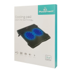 POWERTECH Βάση & ψύξη laptop PT-930, έως 15.6", 2x 125mm fan, LED, μαύρο - Image 5