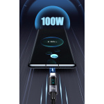USAMS καλώδιο USB-C σε USB-C US-SJ671, 100W, 480Mbps, 1.2m, μαύρο - Image 3
