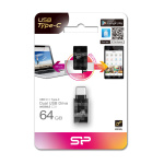 SILICON POWER Dual USB Flash Drive C31, USB 3.2 & USB-C, 64GB, μαύρο - Image 5