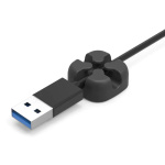 POWERTECH οργανωτής καλωδίων σιλικόνης TIES-028, 2 καλωδίων, μαύρο, 5τμχ - Image 2