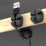 POWERTECH οργανωτής καλωδίων σιλικόνης TIES-028, 2 καλωδίων, μαύρο, 5τμχ - Image 3