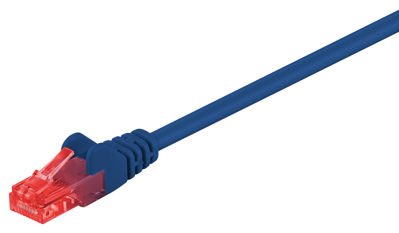 68432 GΟOBAY καλώδιο δικτύου 68432, CAT 6 U/UTP, CCA, PVC, 0.5m, μπλε - Image 1
