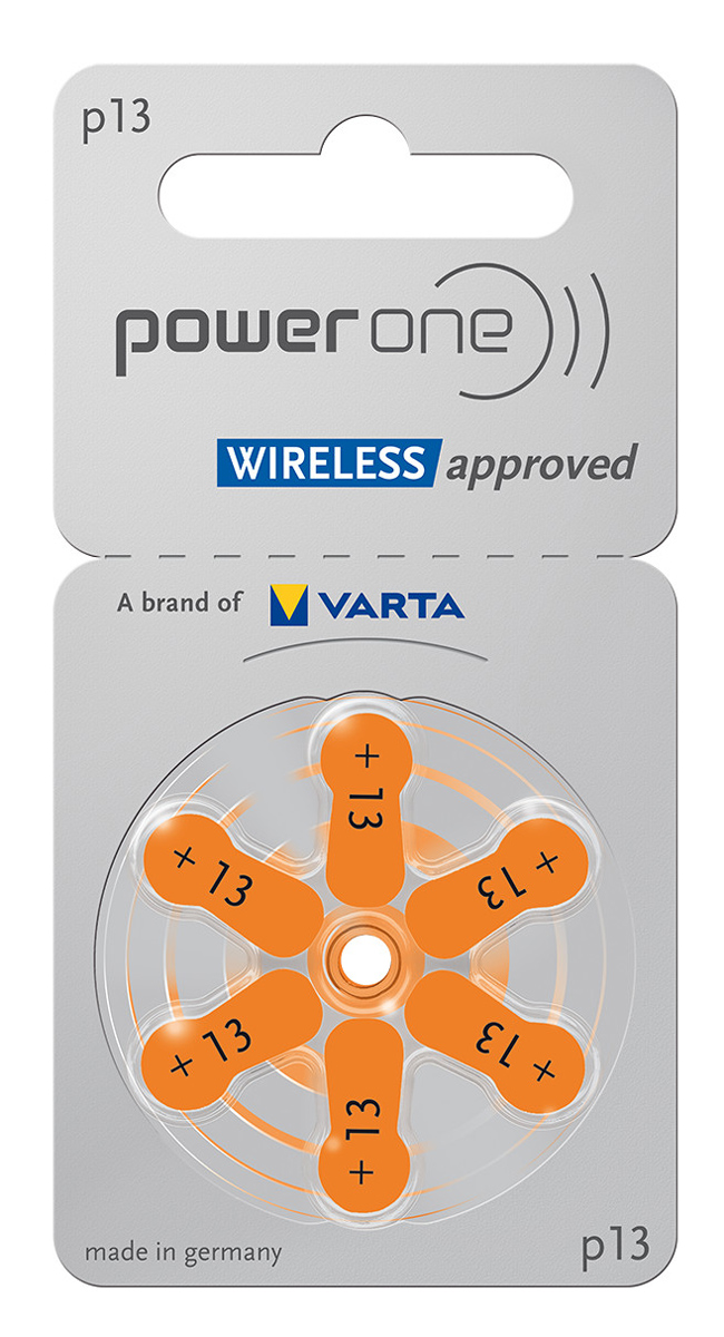 24606-1 POWER ONE μπαταρίες ακουστικών βαρηκοΐας P13, mercury free, 1.45V, 6τμχ - Image 1