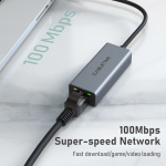 CABLETIME αντάπτορας δικτύου CT-AML100, USB, 100Mbps Ethernet, γκρι - Image 2