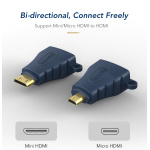 CABLETIME αντάπτορας micro HDMI σε HDMI HA16R, 4K/60Hz, μπλε - Image 3