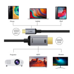 CABLETIME καλώδιο USB-C σε HDMI CT-CMHD2, 4K/60Hz, 1.8m, μαύρο - Image 2
