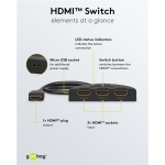 GOOBAY HDMI switch 58488, 3-in σε 1-out, 4K/60Hz, μαύρο - Image 5