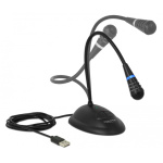DELOCK μικρόφωνο με βάση και mute button 65871, USB, 1.7m, μαύρο - Image 2