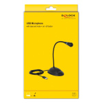 DELOCK μικρόφωνο με βάση και mute button 65871, USB, 1.7m, μαύρο - Image 3
