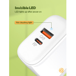 LDNIO φορτιστής τοίχου A2526C με καλώδιο, USB & USB-C, 45W PD, λευκός - Image 6