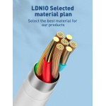 LDNIO καλώδιο USB-C σε USB-C LC611C, 65W PD, 1m, λευκό - Image 4