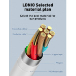 LDNIO καλώδιο Lightning σε USB-C LC611I, 30W PD, 1m, λευκό - Image 4