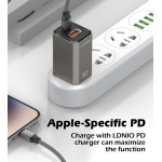 LDNIO καλώδιο Lightning σε USB-C LC442I, 30W PD, 2m, γκρι - Image 2