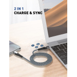 LDNIO καλώδιο Lightning σε USB-C LC111, 30W PD, 1m, γκρι - Image 3